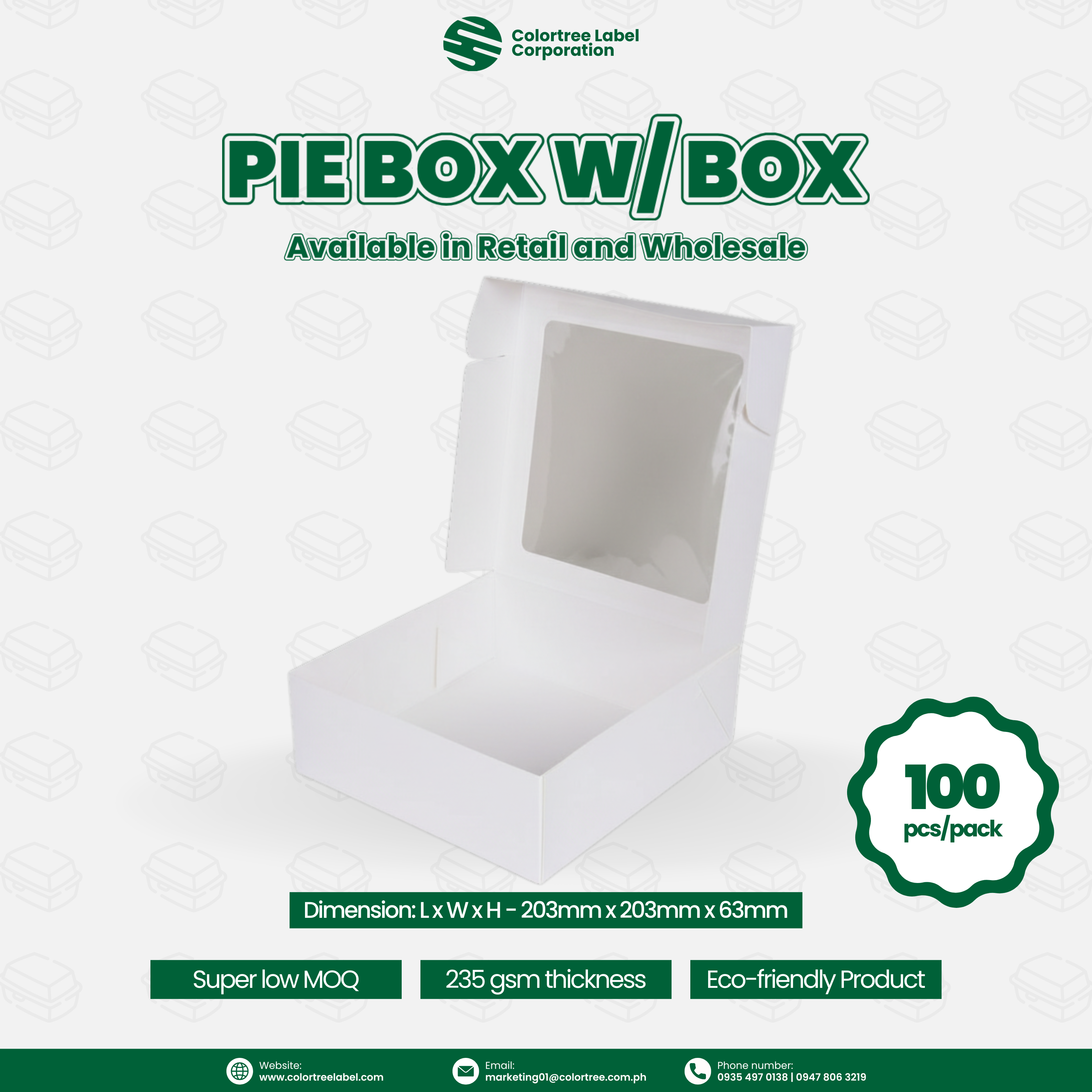 Pie Box with PVC